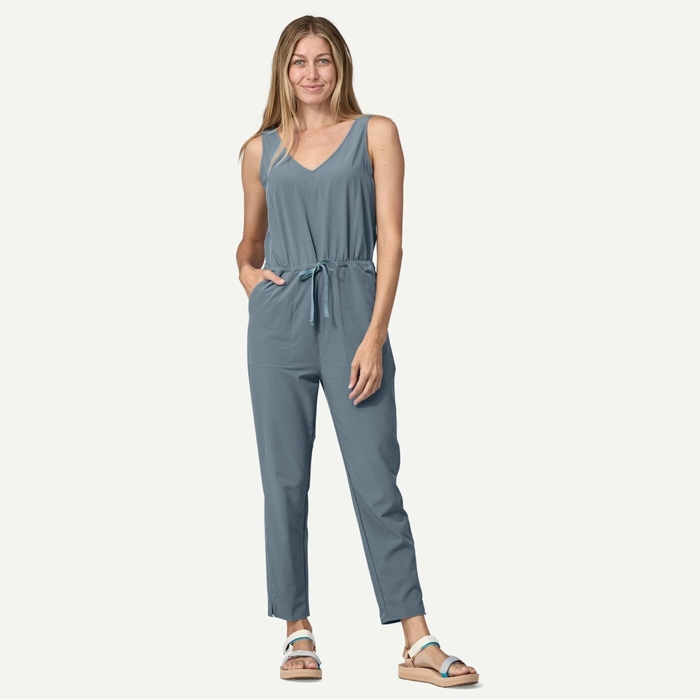 Patagonia Women's V-Neck Light Blue Jumpsuit